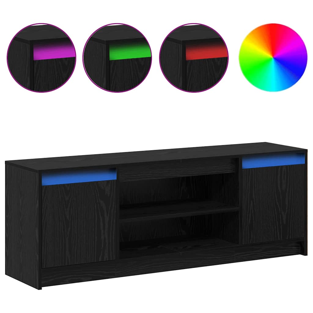 Tv Enheter Svart 139,5 X 34 X 50 Cm Konstruert Tre