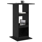 Barbord Med Hylle Svart Eik 60 X 60 X 100 Cm Konstruert Tre