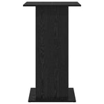 Barbord Med Hylle Svart Eik 60 X 60 X 100 Cm Konstruert Tre