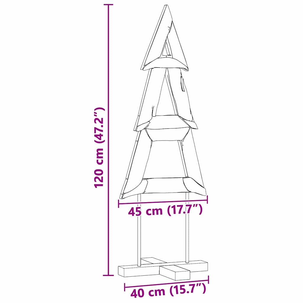 Juletre Med Stativ Brun 120 Cm Heltre Teak