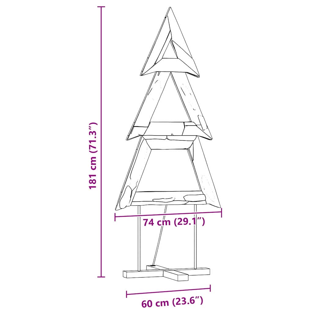 Juletre Med Stativ Brun 180 Cm Heltre Teak