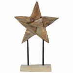 Juletre Stjerne Brun 30 X 5 X 45 Cm Massivt Teaktre