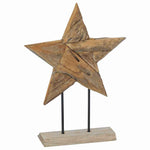 Juletre Stjerne Brun 45 X 5 X 60 Cm Massivt Teaktre