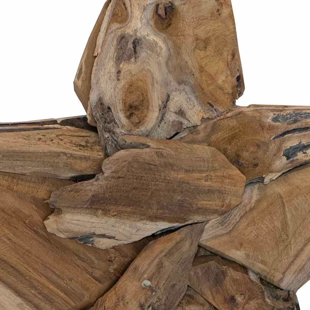 Juletre Stjerne Brun 60 X 5 X 75 Cm Massivt Teaktre