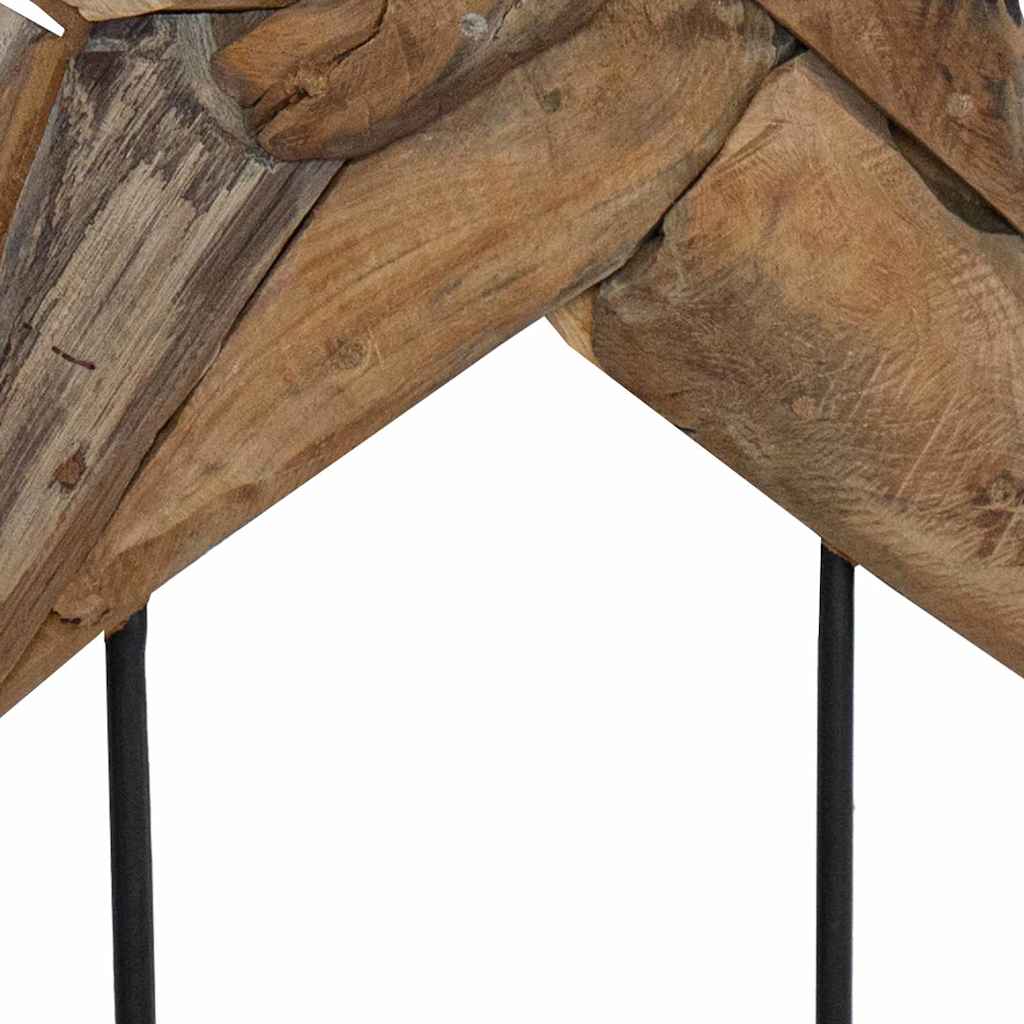 Juletre Stjerne Brun 60 X 5 X 75 Cm Massivt Teaktre