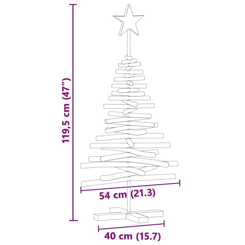 Juletre Med Stativ Brun 120 Cm Heltre Teak