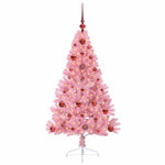 Kunstig Forhåndsopplyst Juletre Med 150 Led Rosa 120 Cm Pvc