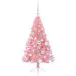 Kunstig Forhåndsopplyst Juletre Med 150 Led Rosa 120 Cm Pvc