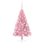 Kunstig Forhåndsopplyst Juletre Med 150 Led Rosa 120 Cm Pvc