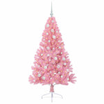 Kunstig Forhåndsopplyst Juletre Med 150 Led Rosa 150 Cm Pvc