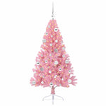 Kunstig Forhåndsopplyst Juletre Med 150 Led Rosa 150 Cm Pvc