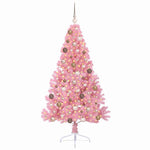 Kunstig Forhåndsopplyst Juletre Med 300 Led Rosa 180 Cm Pvc