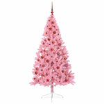 Kunstig Forhåndsopplyst Juletre Med 300 Led Rosa 180 Cm Pvc