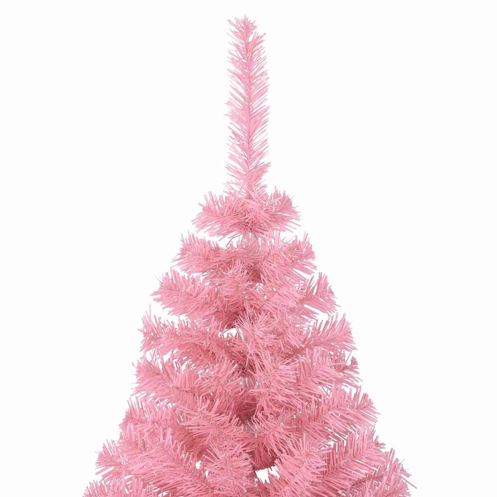 Kunstig Forhåndsopplyst Juletre Med 300 Led Rosa 180 Cm Pvc