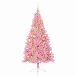 Kunstig Forhåndsopplyst Juletre Med 300 Led Rosa 180 Cm Pvc
