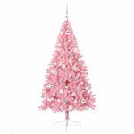 Kunstig Forhåndsopplyst Juletre Med 300 Led Rosa 180 Cm Pvc