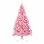 Kunstig Forhåndsopplyst Juletre Med 300 Led Rosa 180 Cm Pvc