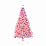 Kunstig Forhåndsopplyst Juletre Med 300 Led Rosa 180 Cm Pvc