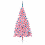 Kunstig Forhåndsopplyst Juletre Med 300 Led Rosa 180 Cm Pvc