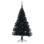 Kunstig Forhåndsopplyst Juletre Med 150 Led Svart 120 Cm Pvc