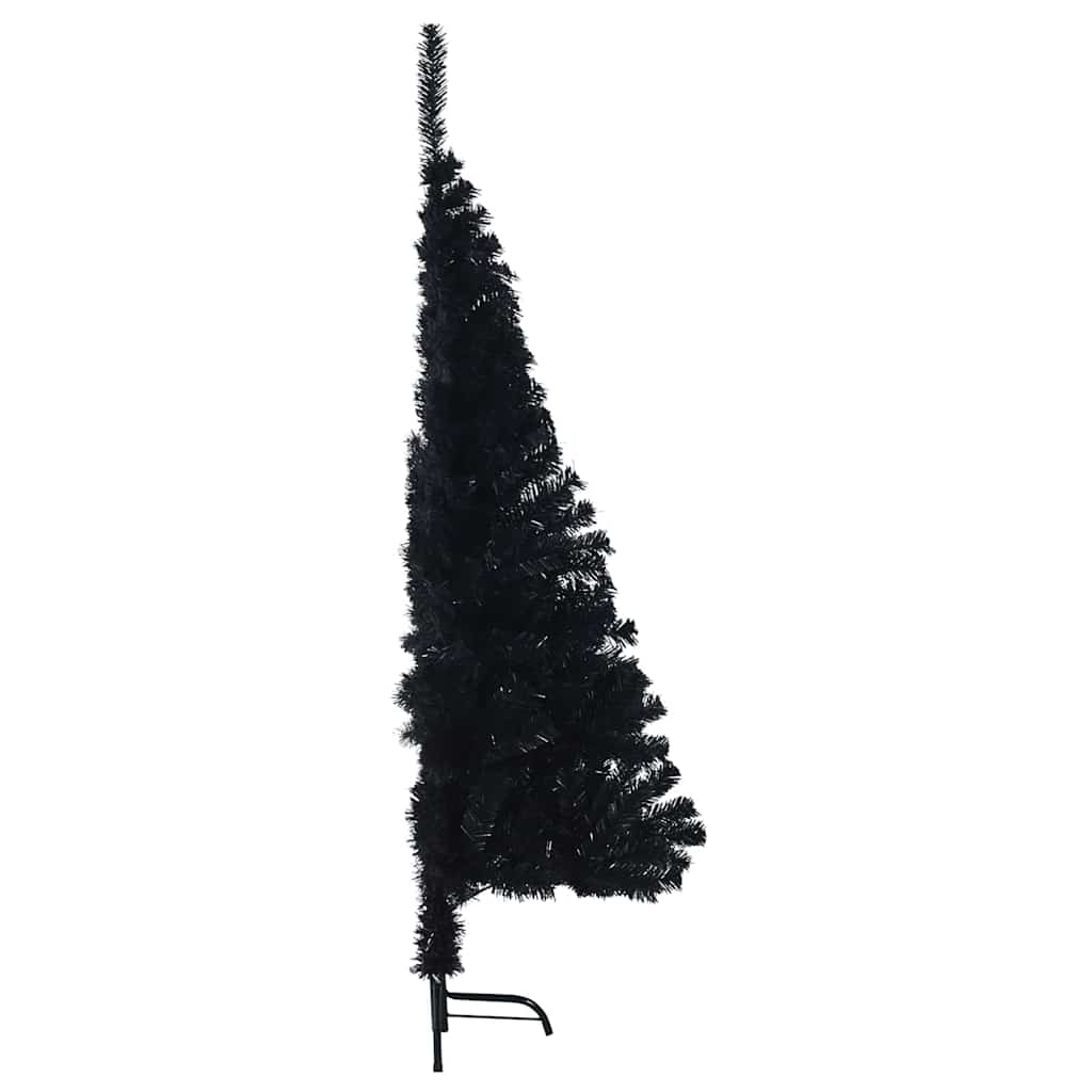 Kunstig Forhåndsopplyst Juletre Med 150 Led Svart 150 Cm Pvc