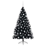 Kunstig Forhåndsopplyst Juletre Med 300 Led Svart 180 Cm Pvc