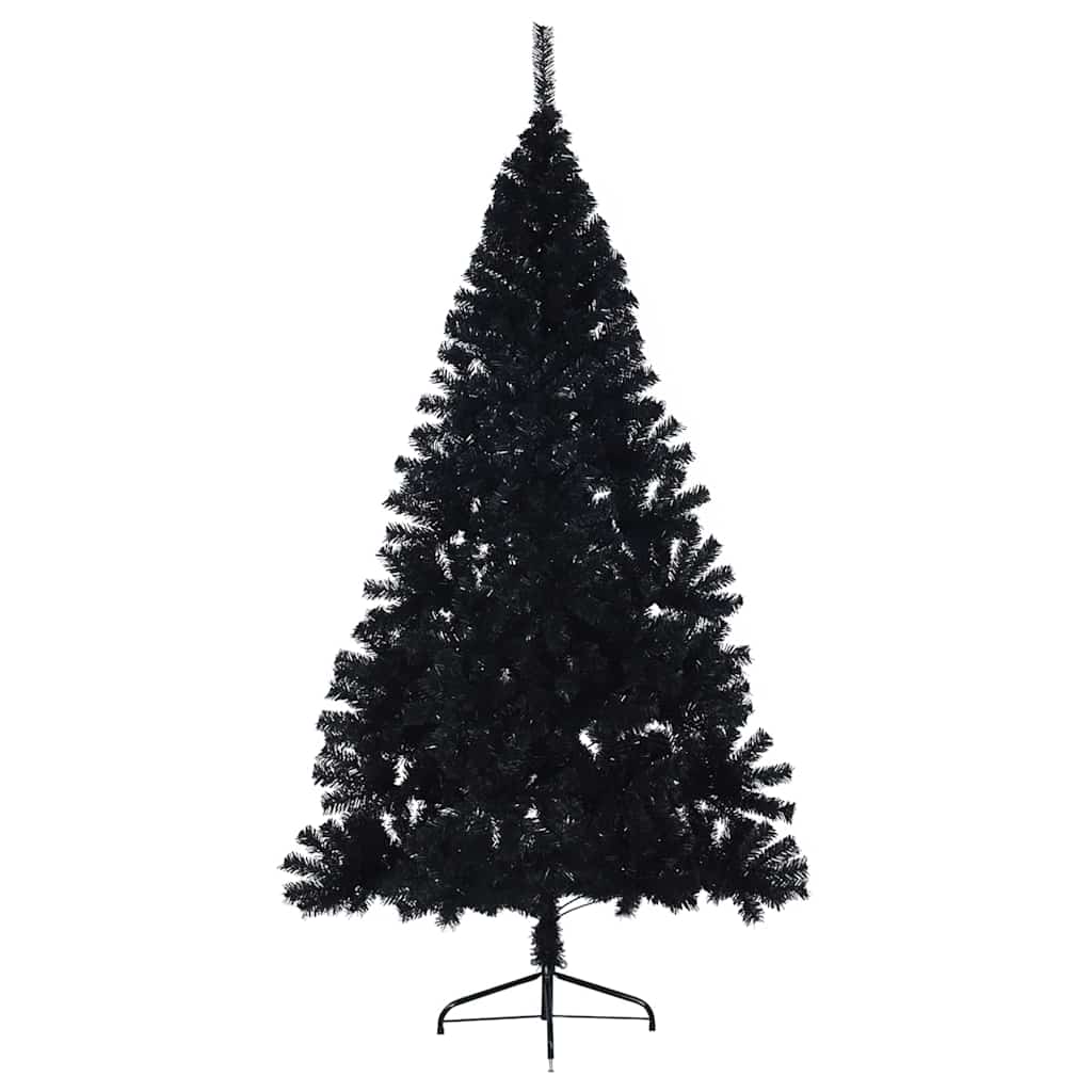 Kunstig Forhåndsopplyst Juletre Med 300 Led Svart 180 Cm Pvc