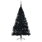 Kunstig Forhåndsopplyst Juletre Med 300 Led Svart 210 Cm Pvc