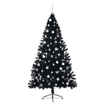 Kunstig Forhåndsopplyst Juletre Med 300 Led Svart 210 Cm Pvc