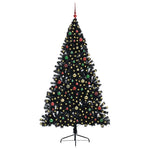 Kunstig Forhåndsopplyst Juletre Med 300 Led Svart 210 Cm Pvc