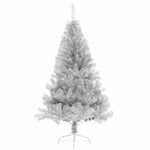 Kunstig Forhåndsopplyst Juletre Med 150 Led Sølv 120 Cm Pet