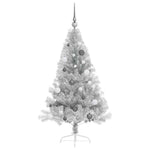 Kunstig Forhåndsopplyst Juletre Med 150 Led Sølv 150 Cm Pet