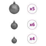 Kunstig Forhåndsopplyst Juletre Med 150 Led Sølv 150 Cm Pet