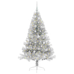 Kunstig Forhåndsopplyst Juletre Med 150 Led Sølv 150 Cm Pet