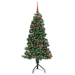 Hjørne Kunstig Jul Tre Med 150 Led Grønn 120 Cm Pvc Og Metall