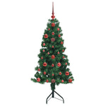 Hjørne Kunstig Jul Tre Med 150 Led Grønn 120 Cm Pvc Og Metall