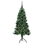 Hjørne Kunstig Jul Tre Med 150 Led Grønn 120 Cm Pvc Og Metall