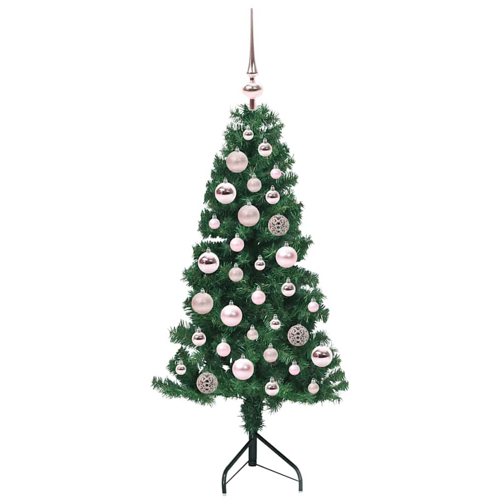 Hjørne Kunstig Jul Tre Med 150 Led Grønn 120 Cm Pvc Og Metall