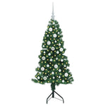 Hjørne Kunstig Jul Tre Med 150 Led Grønn 120 Cm Pvc Og Metall