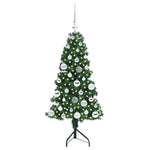 Hjørne Kunstig Jul Tre Med 150 Led Grønn 120 Cm Pvc Og Metall