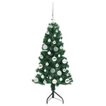 Hjørne Kunstig Jul Tre Med 150 Led Grønn 120 Cm Pvc Og Metall