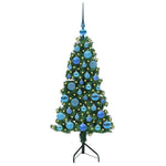 Hjørne Kunstig Jul Tre Med 150 Led Grønn 120 Cm Pvc Og Metall