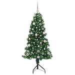 Hjørne Kunstig Jul Tre Med 150 Led Grønn 150 Cm Pvc Og Metall