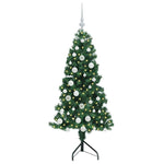 Hjørne Kunstig Jul Tre Med 150 Led Grønn 150 Cm Pvc Og Metall