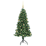 Hjørne Kunstig Jul Tre Med 150 Led Grønn 150 Cm Pvc Og Metall