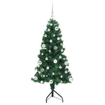 Hjørne Kunstig Jul Tre Med 150 Led Grønn 150 Cm Pvc Og Metall