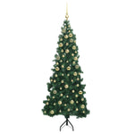 Hjørne Kunstig Jul Tre Med 300 Led Grønn 180 Cm Pvc Og Metall