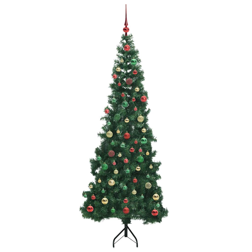 Hjørne Kunstig Jul Tre Med 300 Led Grønn 180 Cm Pvc Og Metall
