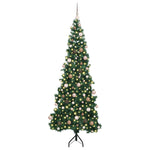 Hjørne Kunstig Jul Tre Med 300 Led Grønn 210 Cm Pvc Og Metall