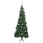 Hjørne Kunstig Jul Tre Med 300 Led Grønn 210 Cm Pvc Og Metall